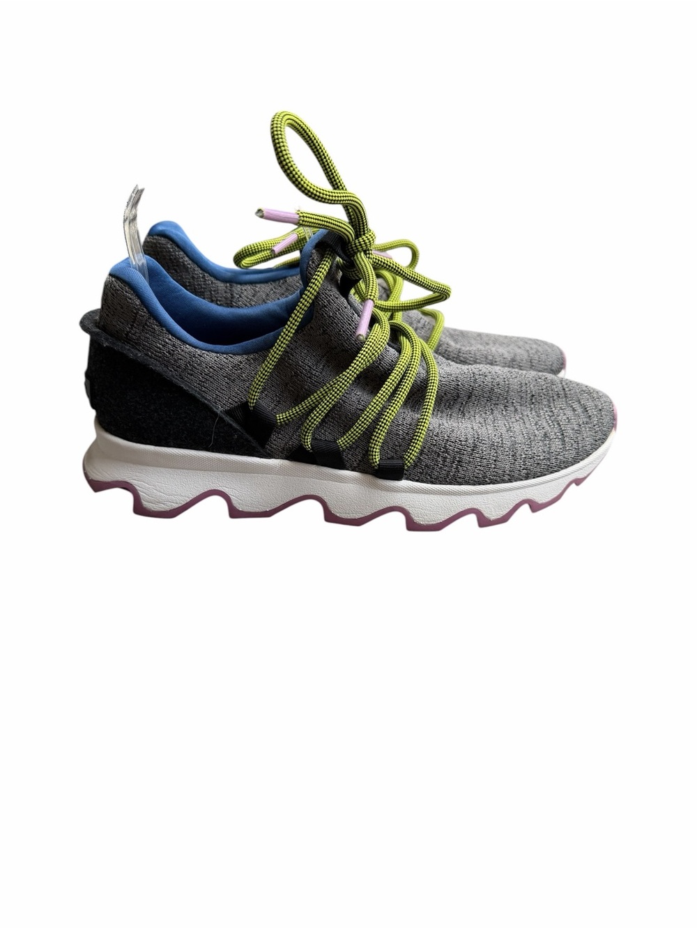 Sorel Kinetic Lace Up Size Size 8.5 Trainers Sneakers Gray/Blue Black